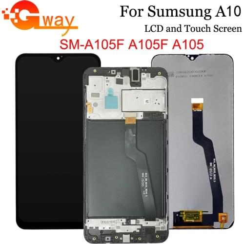 For SAMSUNG Galaxy A10 2019 LCD Display+Touch Sensor Digitizer Assembly With Frame For SAMSUNG A10 SM-A105F A105F A105 LCD