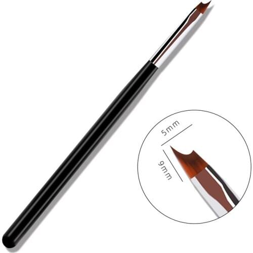 1pcs French Half Moon Polish Nail Art Brush Drawing Brushes Pen Acrylic Handle UV Gel Painting Art Tools Nails DIY Tips