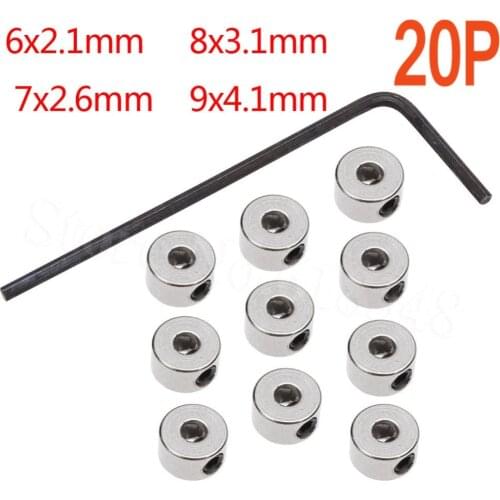 20pcs Steel Wheel Collars 6x2.1mm 7x2.6mm 8x3.1mm 9x4.1mm RC Airplane Parts Model Plane Replacement