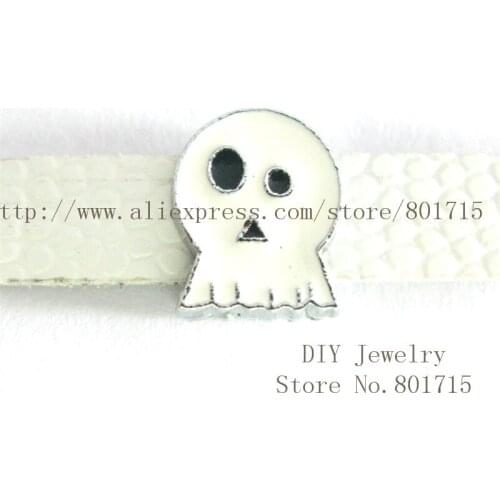 2016 New Styles Halloween series clever animal 8mm Slide Charms 100pcs DIY charms Internal Dia. 8mm fit 8mm band SL443