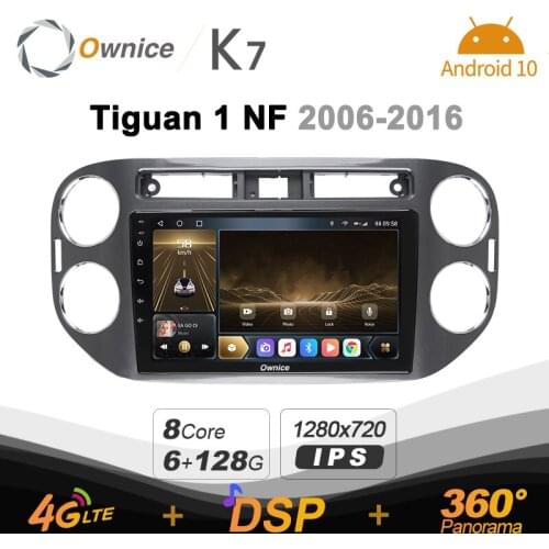 Ownice K7 6G+128G 8Core Android 10 Car DVD Player For Volkswagen VW Tiguan 1 NF 2006-2016 2din 4G LTE Wifi 360 1280*720 Radio