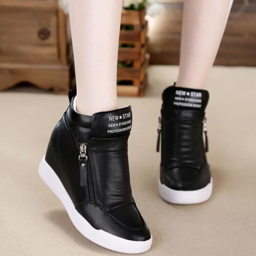 Hidden White Shoes Womens Spring and Autumn 2021 New Versatile Korean Style Platform Womens Shoes Sports Casual Shoes Pumps