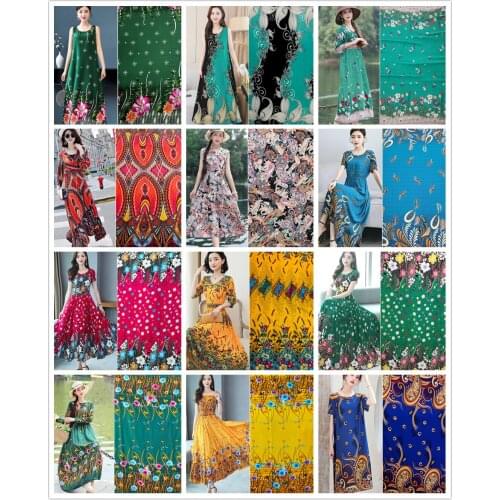 Bohemian cotton rayon mulberry cotton summer dress fabric2021011480