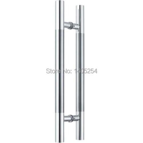 DHL free shipping Hot sale H type stainless steel galss door pull handle D-195