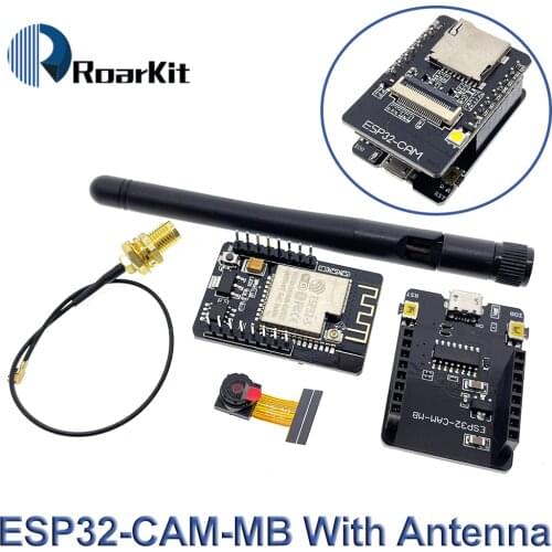 ESP32-CAM-MB ESP-32S WiFi Module Serial to WiFi Development Board 5V Bluetooth With OV2640 Camera Support Photo/Video Antenna
