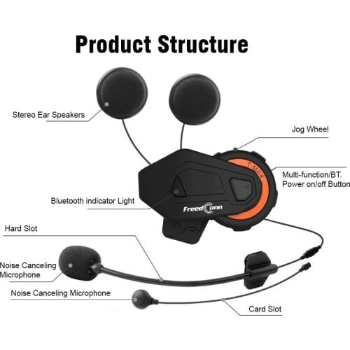 Hot Wireless Bluetooth Helmet Earphone Motorcycle Handsfree Stereo Headset Moto Helmet Headphones MP3 Speaker Telephone Call Kit