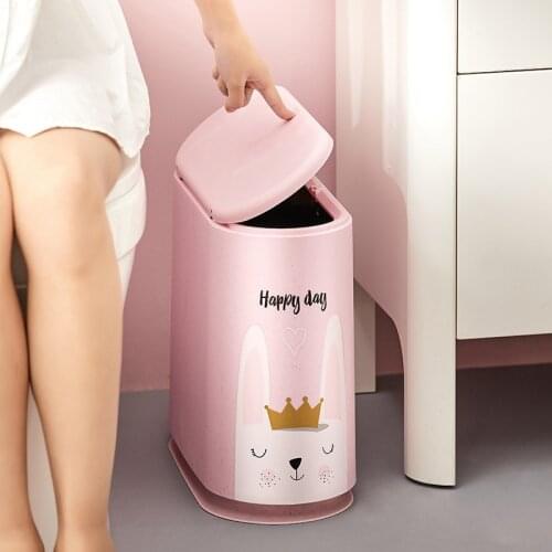 12L garbage bin cute trash can kitchen trash can toilet paper basket with lid toilet paper basket kitchen trash bin storage bins