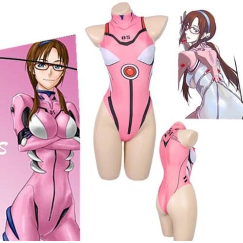Printing Sex Anime Mari Makinami Cosplay Costume Women Girl Jumpsuit Bikini Бикини Swimsuit Halloween Free Shipping