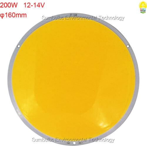 50W 200W Ultra Bright Warm Pure White Round LED COB Lamp Chip On Board DC 12V 14V DIY LED Light Source 108mm 160mm Circular LED