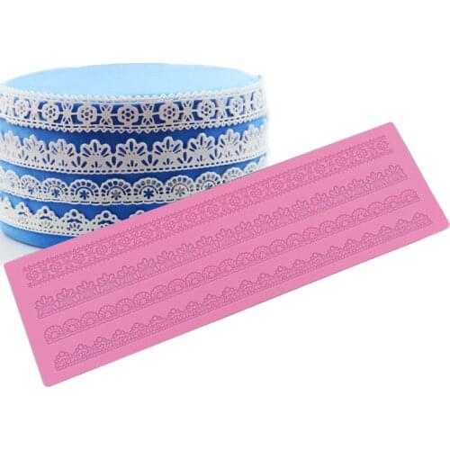 Sugracraft Lace Mold Cake Border Decoration Lace Mat for Fondant Wedding Cake Decorating Cake Decorating Tools Bakeware
