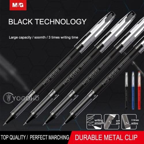 M&G Black/Blue/Red Sign Gel Pen Kawai Sign Pens with Refill for Gel Pen 0.5MM Color Ink Cute Office Stationery Supplies