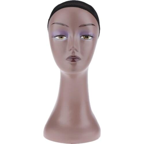 Female Mannequin Head Model Pro Cosmetology Wig Hats Necklace Display Holder