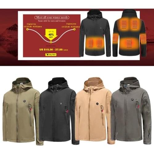 Skiing Hiking Clothes Jackets Hiking Electric Heating USB Charge Men Women Heated Jackets Intelligent Heat Outdoor
