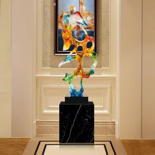 New style Modern resin simple sculpture, color transparent ornaments, office furnishings, home furnishings, porch furnishings