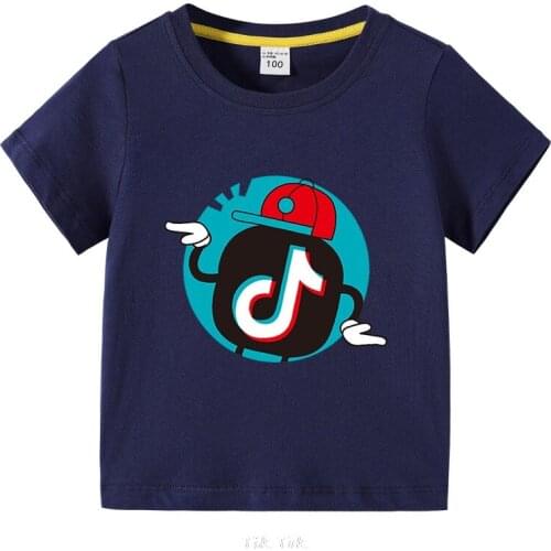 New Tik Tok Printed Children Cartoon T Shirt Kids T-shirt Toddler Boys Girls Short Sleeves Anime Tshirt O-neck Tops