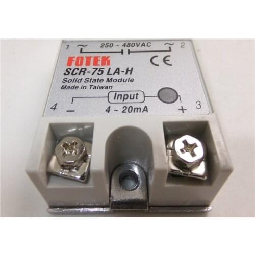 Original Taiwans solid state relay FOTEK / SCR module SCR-75LA-H