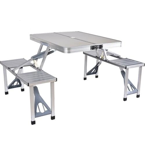 Outdoor Folding Table Chair Camping Aluminium Alloy Picnic Table Waterproof Ultra-light Durable Folding Table Desk