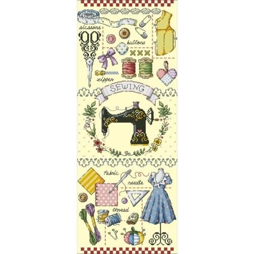 Sewing machine patterns Counted Cross Stitch 11CT 14CT 18CT DIY Chinese Cross Stitch Kits Embroidery Needlework Sets