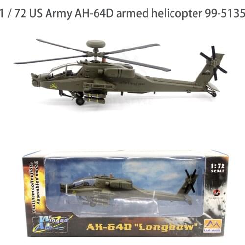 1 / 72 US Army AH-64D armed helicopter 99-5135 Trumpeter 37033 Finished product model