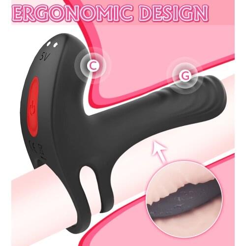 Vibrating Cock Ring Dual Penis Ring With Tongue Clitoral Stimulator For Couple Stronger Erection Enhancing Vibrators Sex Toys