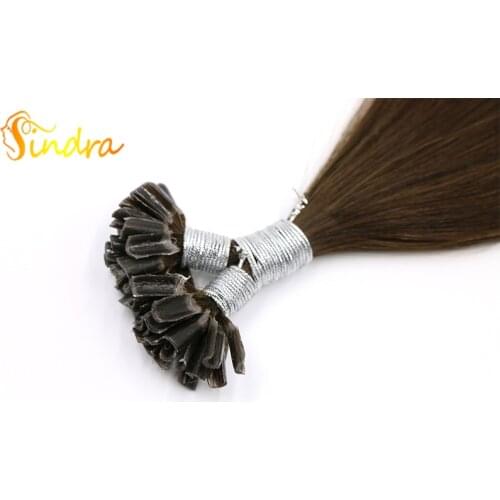 Sindra 100% Remy Hair Extensions U Tip Hair Pre Bonded Hair Extensions Nature Color#2 50g 100g U Tip Hair