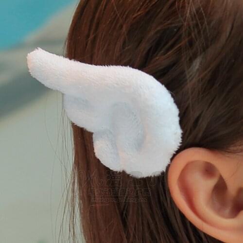 Anime Cardcaptor Cherry Blossoms Wing Hairpin Hairpin Gift for The Lovely Lolita Girl White Wings Winged Angel Hair Accessories