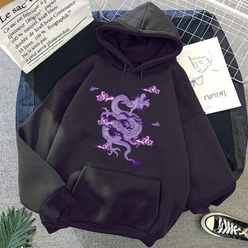 Women sweatshirt hoodie Cute Hip hop Kawaii Ullzang Harajuku Dragon Korean Funny top vintage dropshipping tee print punk clothes