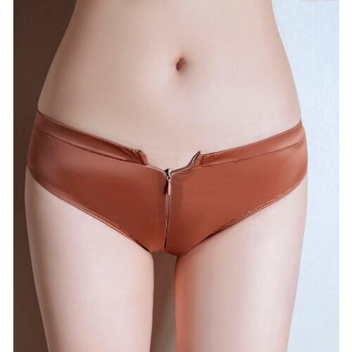 Women Sexy Briefs Panties Zipper Ladies Hollow Sheer Lingerie Underwear Thongs 7 Colors Casual Porno Ladies Panties