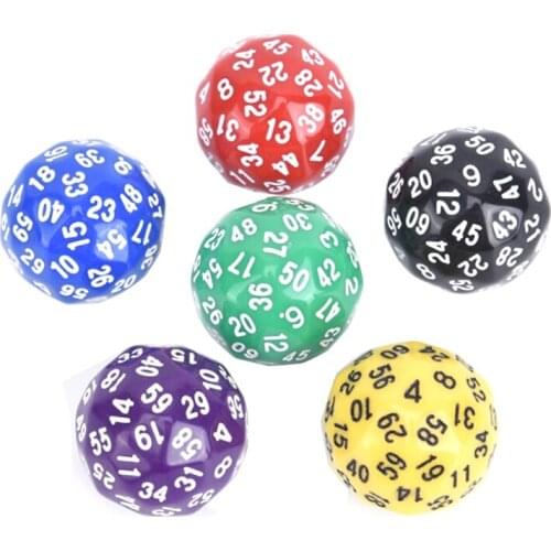 1Pcs 60 face Dice For Game Polyhedral D60 Multi Sided Acrylic Dice gift for TRPG game lovers