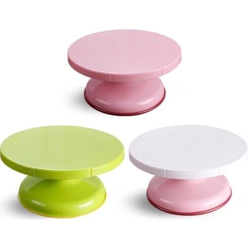 10 Inch ABS Plastic Turntable Cake Turntable Flower Table Plastic Rotary Table Mounting Frame Baking Tools