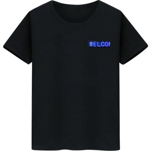 12x48 Rechargeable Bluetooth Digital LED Badge Insignia DIY Programmable Scrolling Message Board Mini LED Display LED Name Tag