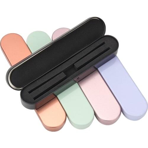 2 Slots Portable Eyelash Tweezer Storage Box, Lash Tweezers Case, Protection Makeup Tool Box, Exquisite Tinplate Storage Box