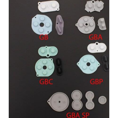 30sets For GB For GBP for GBA SP Conductive Rubber Silicone Pads Buttons For Game Boy Color GBC Console