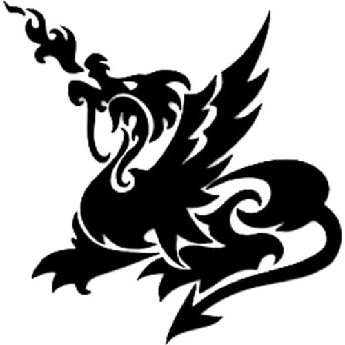 New Hot Sell Personality Flame Dragon Car Stickers Decals Window Vinyl Windshield Auto Stickers PVC 14CM*14CM