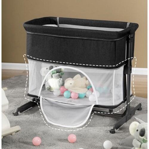 Mumsmile Baby Portable Bed connected with parents' bed Infant Travel Sleeper Portable Cot breathable folding crib