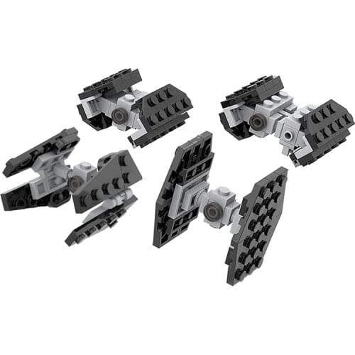 MOC Mini Imperial TIE Fighters Suit Building Blocks Kit Space Plane Bricks Battle Aircraft Model Toys For Children Birthday Gift