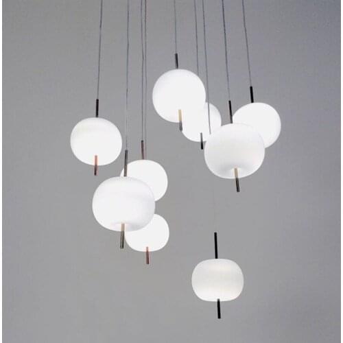 Creative Apple Glass LED Pendant Lights Living Room Home Decor Hanglamp Bar Dining Room Kitchen Decor Milk Glass Hanging Light