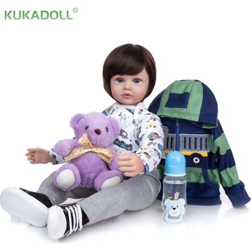KUKADOLL 60 CM Princess Baby Doll Cloth Body Toddler Vinyl Dress Up Doll Fast Delivery Kids Birthday Gifts