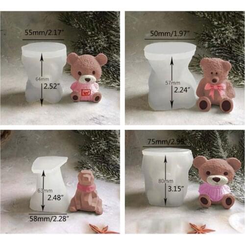 Bear Ice Cube Epoxy Resin Mold Aromatherapy Plaster Casting Silicone Mould DIY Crafts Jewelry Ornaments Making Tools