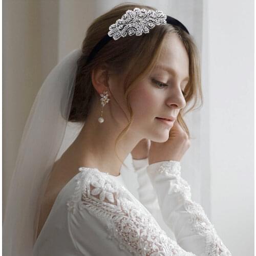 TRiXY S03-FG Ladies Fashionable Hair Band Baroque Hair Hoop Wedding Headbands for Bride Headpieces for Women Hair Jewelry