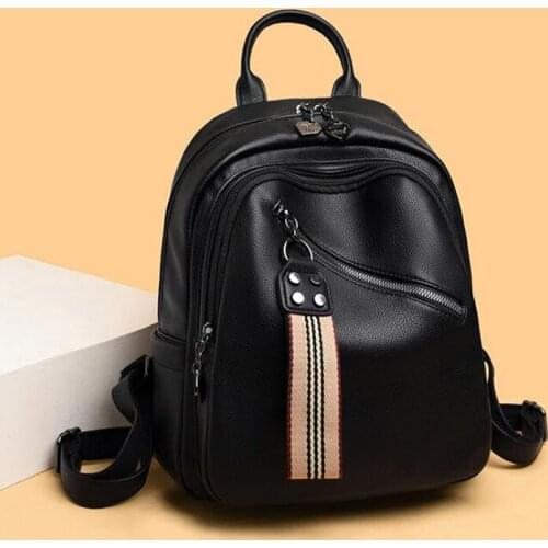 Fashion Leather Backpack Women Double Shoulder Bag Big Capacity Travel Backpacks Teenagers Boys Girls Back Pack mens backpacks