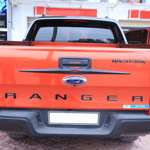 Back Door Molding ABS Plastic Matt Black Trunk Trim Tail Gate Rear Door Handle Cover For Ford Ranger 2012-2019 T6/T7 Pickup 4*4