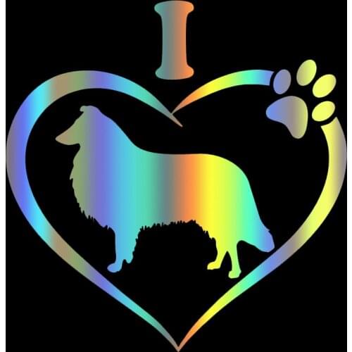 S51515 Various Sizes/Colors Car Stickers Vinyl Decal I Love My BORDER COLLIE Dog Animal Motorcycle Decorative Accessories