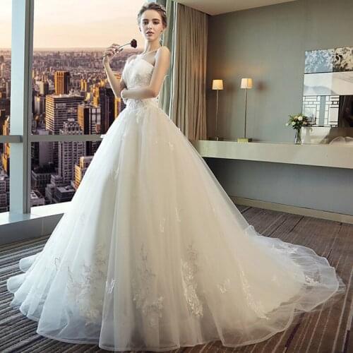 New Gorgeous Sweetheart Sleeveless Ball Gown Lace Wedding Dresses Bridal Gown Celebrity vestido De Noiva robe de mariee Luxury