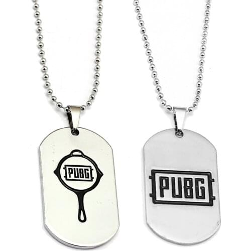 Game Playerunknowns Battlegrounds Necklace For Men Metal Alloy PUBG Necklace Women Fashion Jewelry Bead Chain choker kolye