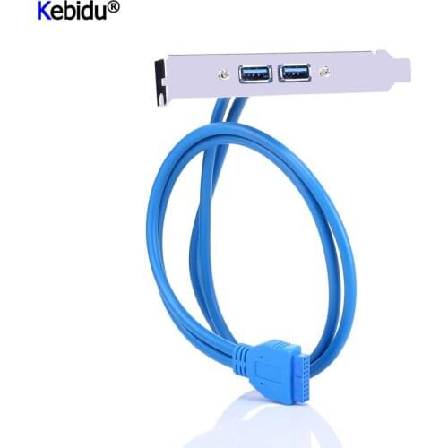 Kebidu USB3.0 Rear Chassis Baffle Cable Dual Shield Cable USB3.0 Rear Chassis Baffle Cable Computer Connection Accessories