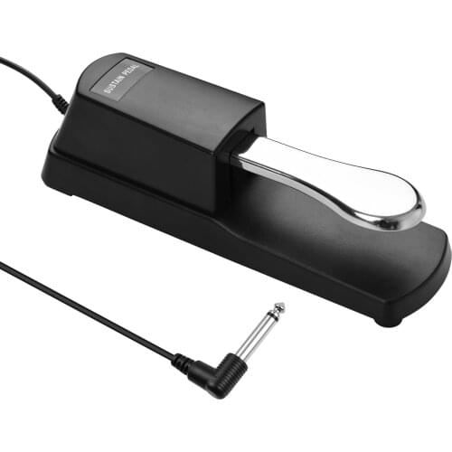 Piano Sustain Pedal Keyboard Damper Pedal 6.35mm Plug Compatible with Roland Electronic Organ MIDI Keyboards Digital Pianos