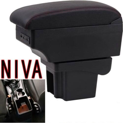 For Chevrolet Niva armrest box universal car center console modification accessories double raised with usb