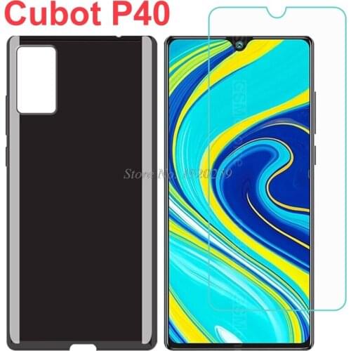 For Cubot P40 Case Silicon Cover Bumper Soft TPU Matte Black Phone Protector Shell For Cubot P 40 Glass Capa Coque 6.2 inch