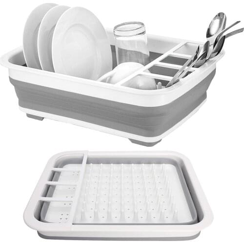 Foldable Dish Drainer Rack Bowl Tableware Plate Dinnerware Kitchen Storage Organize Shelf Collapsible Drying Dish Storage Holder